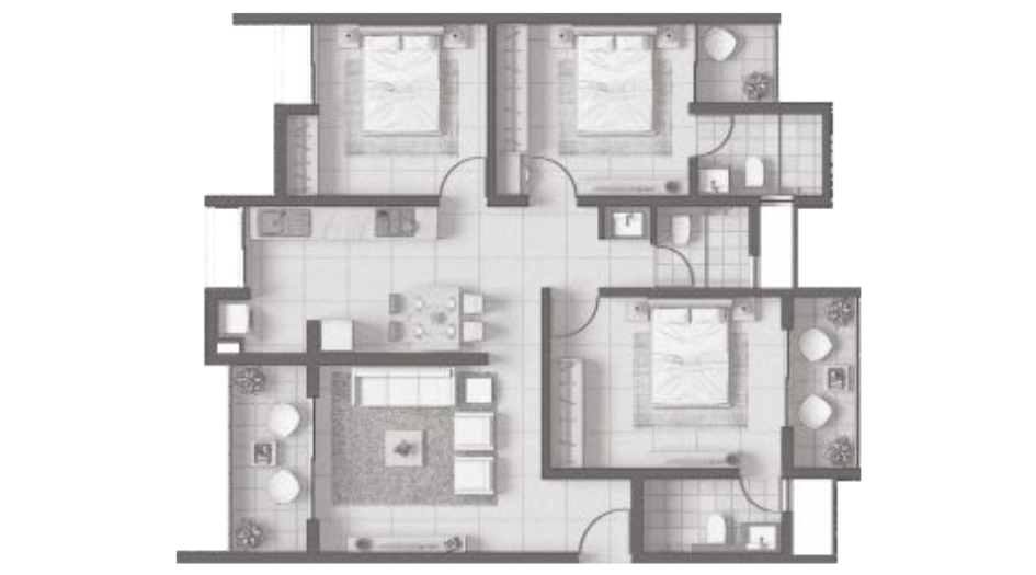 Rohan-VITI-Floor-Plan-3-BHK